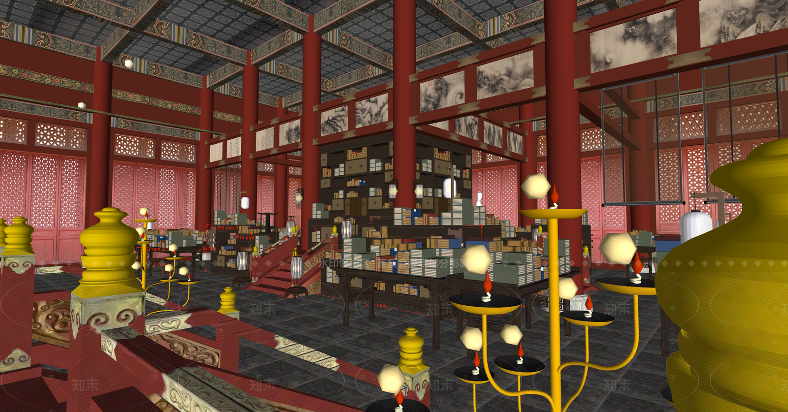 中式博物馆SU模型下载【ID:1216020275】