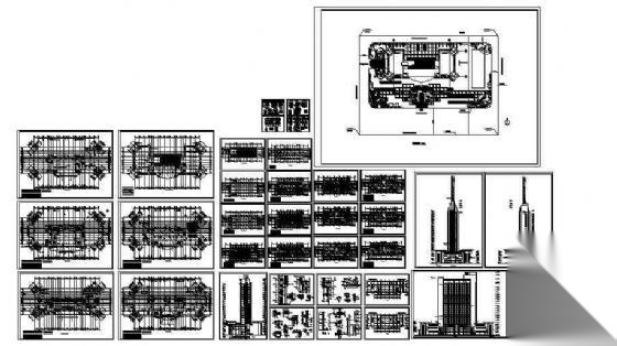 某二十四层大厦建筑施工图cad施工图下载【ID:151395190】