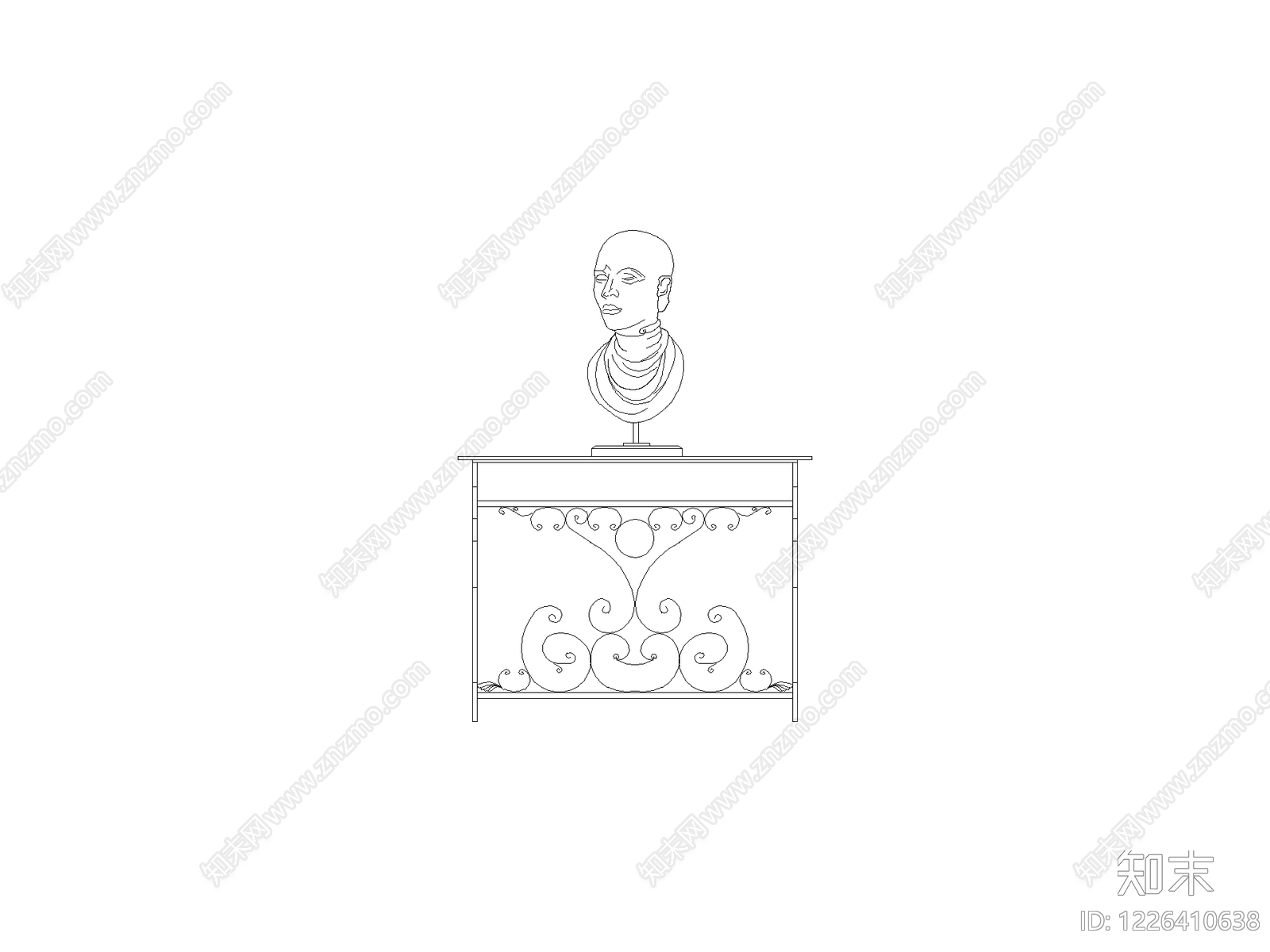 柜子平立面cad施工图下载【ID:1226410638】