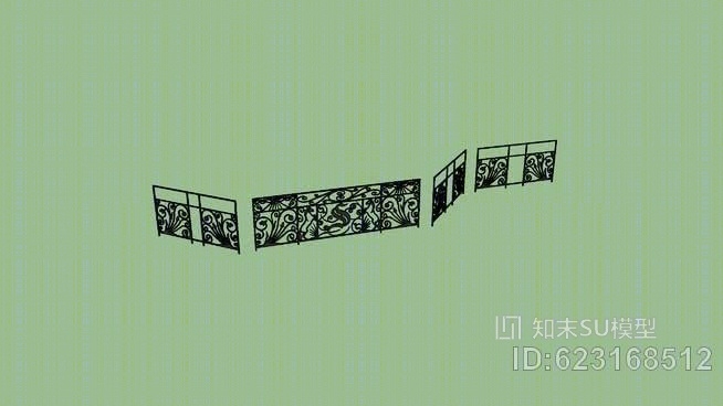 第二层阳台栏杆左侧SU模型下载【ID:623168512】