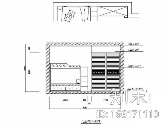 [湖南]混搭简约田园三居室设计CAD装修图（含效果）cad施工图下载【ID:166171110】