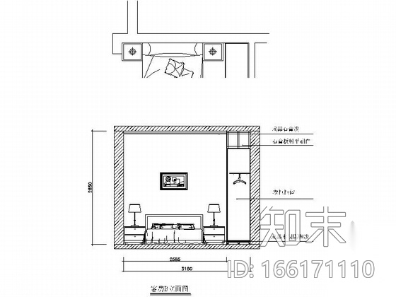 [湖南]混搭简约田园三居室设计CAD装修图（含效果）cad施工图下载【ID:166171110】