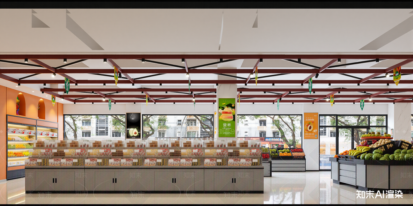 现代超市3D模型下载【ID:1213997498】
