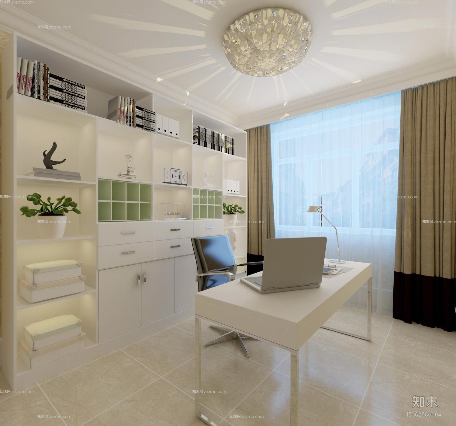 现代吸顶灯3D模型下载【ID:62786004】