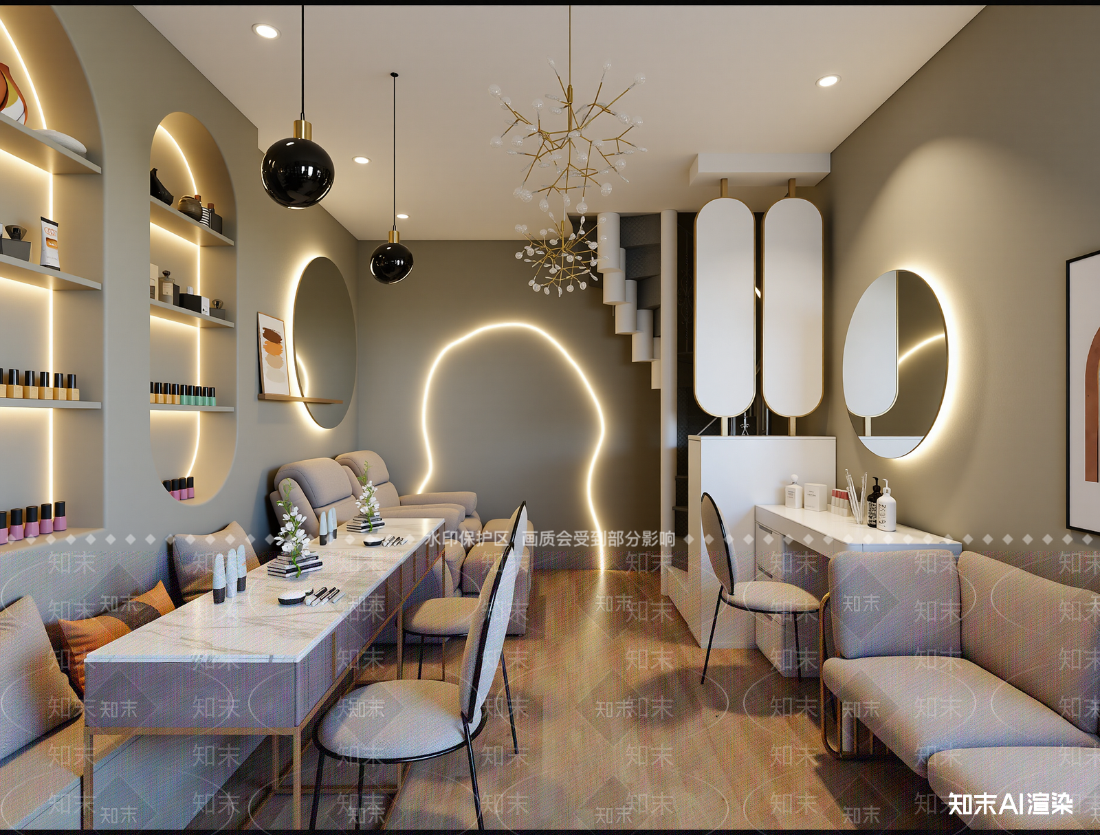 侘寂美容院3D模型下载【ID:1214237980】