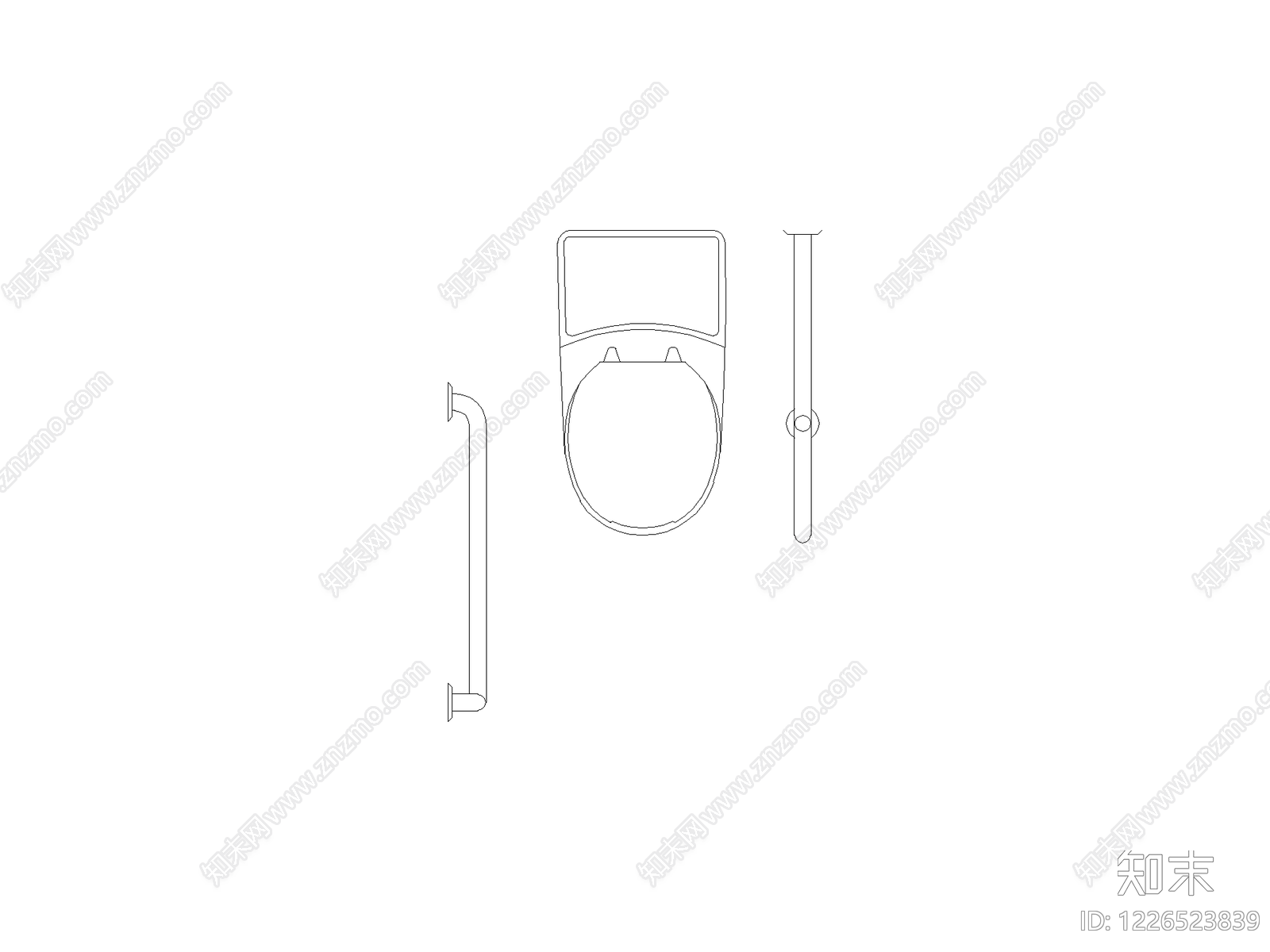 卫浴设施cad施工图下载【ID:1226523839】