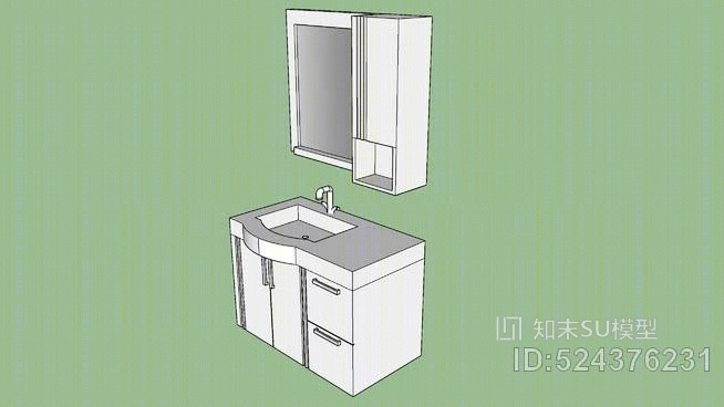 浴室水槽SU模型下载【ID:524376231】