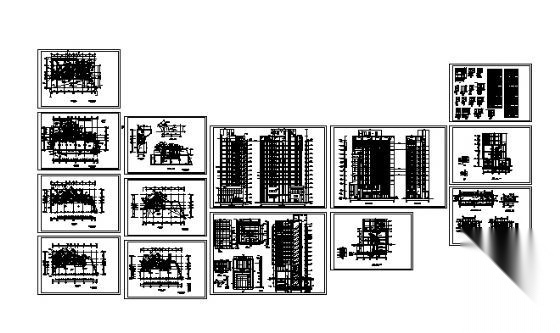 某十四层办公楼建筑施工图cad施工图下载【ID:151402150】