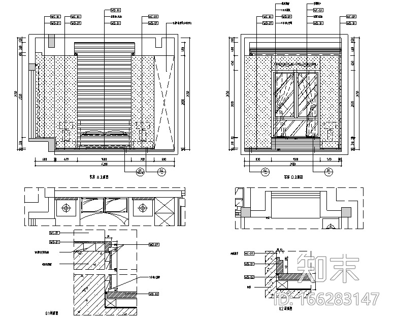 木韵清远|贵谷自然中式风样板房设计施工图（附效果图）cad施工图下载【ID:166283147】