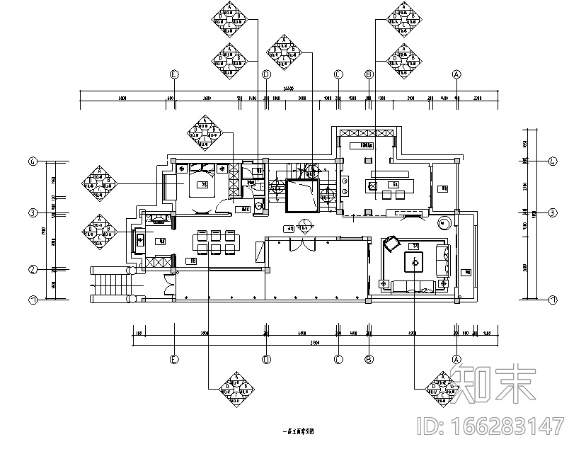 木韵清远|贵谷自然中式风样板房设计施工图（附效果图）cad施工图下载【ID:166283147】