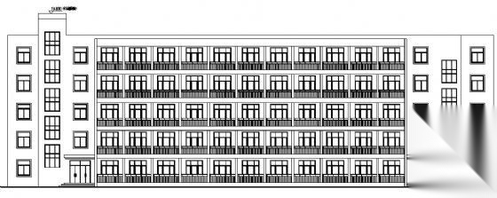 公司宿舍楼建筑施工图cad施工图下载【ID:149852187】
