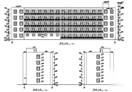 公司宿舍楼建筑施工图cad施工图下载【ID:149852187】