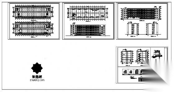 公司宿舍楼建筑施工图cad施工图下载【ID:149852187】