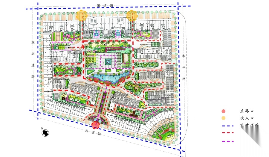 [福建]滨水趣味性居住区景观规划设计cad施工图下载【ID:161072129】