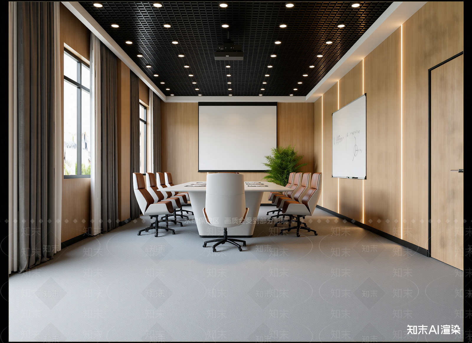 现代会议室3D模型下载【ID:1214302988】