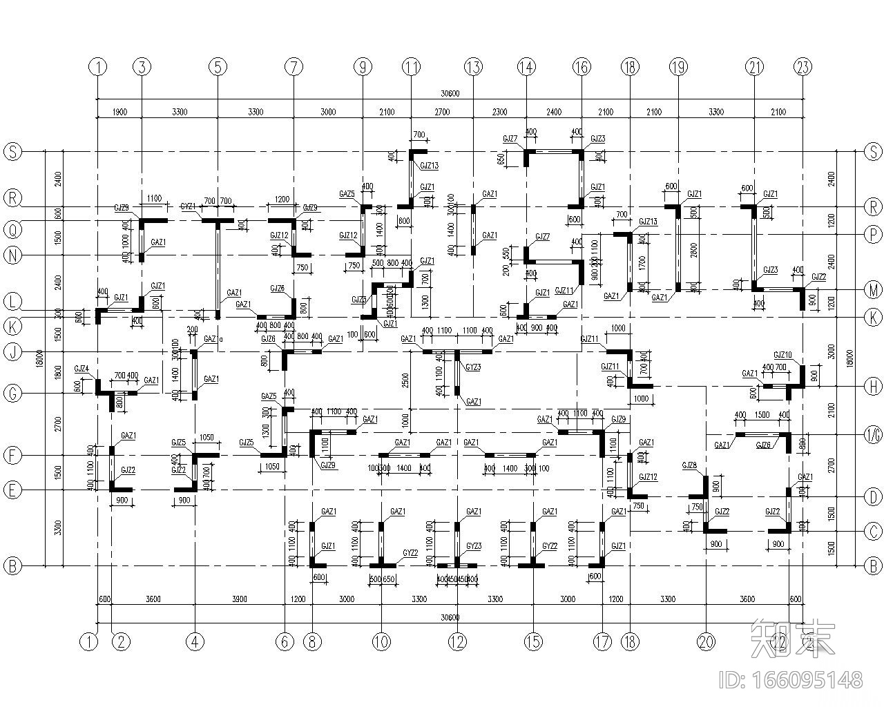 28层高层住宅cad施工图下载【ID:166095148】