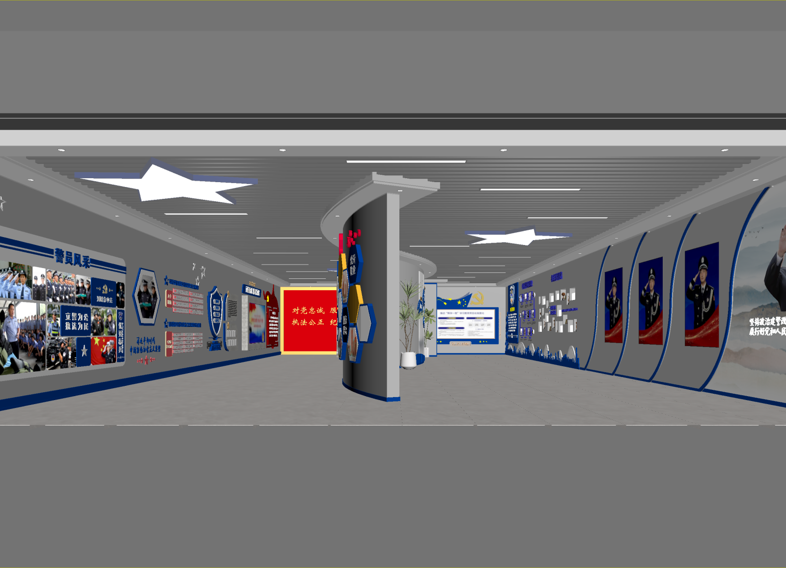 现代党建展厅3D模型下载【ID:1215012524】