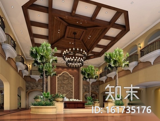 [大连]西班牙风情售楼处室内装修图（含效果）cad施工图下载【ID:161735176】