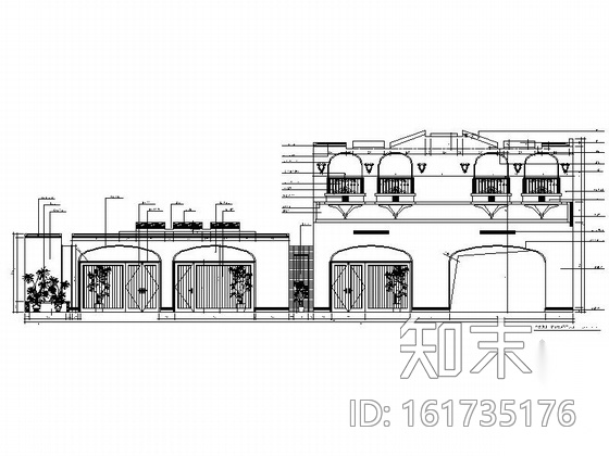[大连]西班牙风情售楼处室内装修图（含效果）cad施工图下载【ID:161735176】