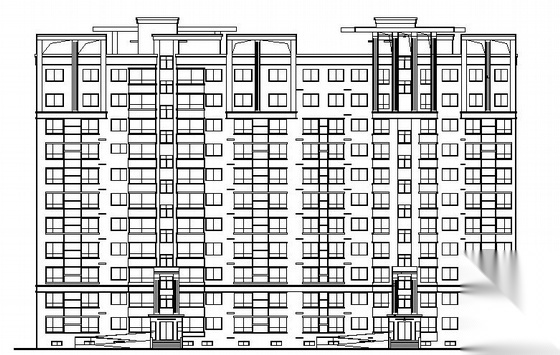 山东银座花园二期工程某十一层住宅楼建筑施工图cad施工图下载【ID:149846148】