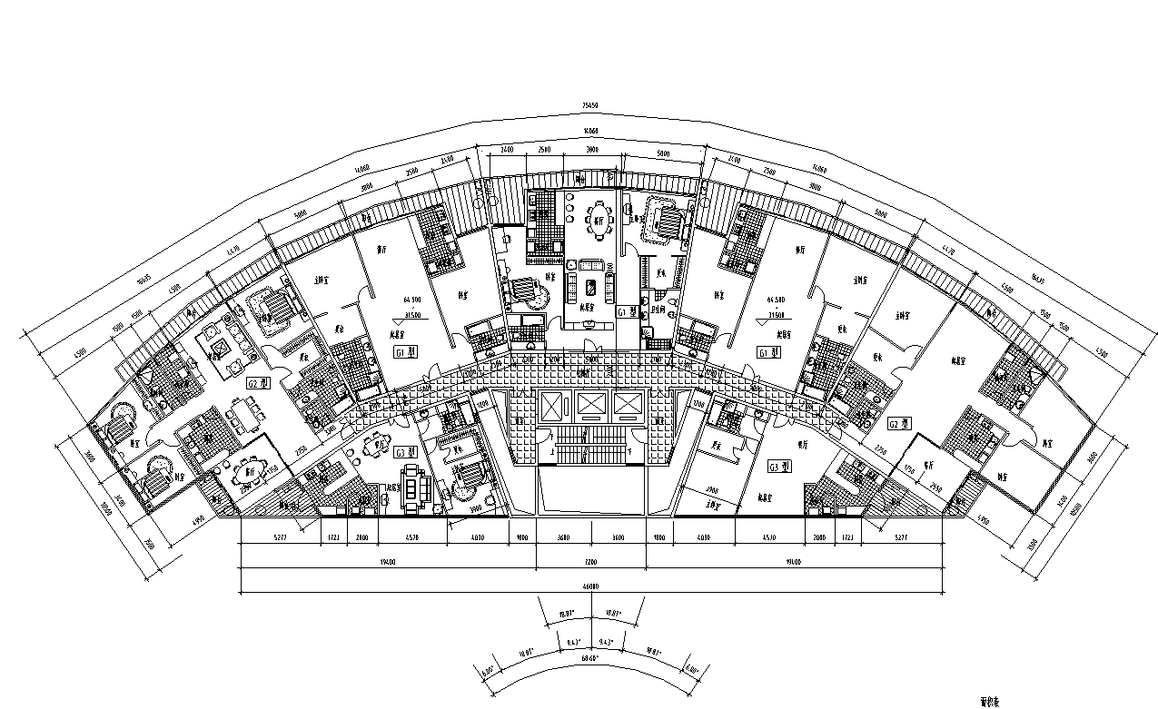 [广东]深圳蛇口虎山公寓建筑施工图设计cad施工图下载【ID:168116181】