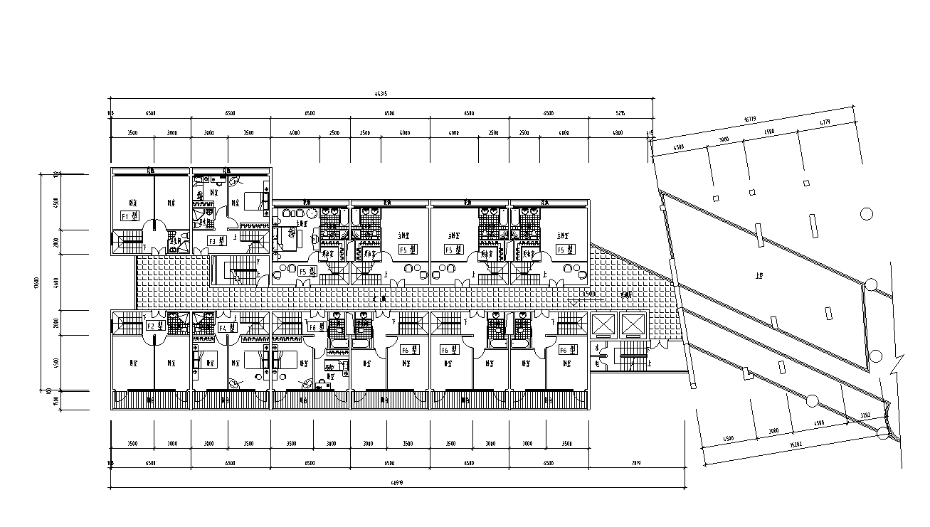 [广东]深圳蛇口虎山公寓建筑施工图设计cad施工图下载【ID:149537181】