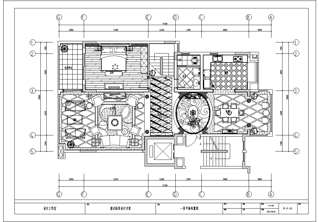 欧式低调奢华跃层别墅施工图及效果图cad施工图下载【ID:161785143】