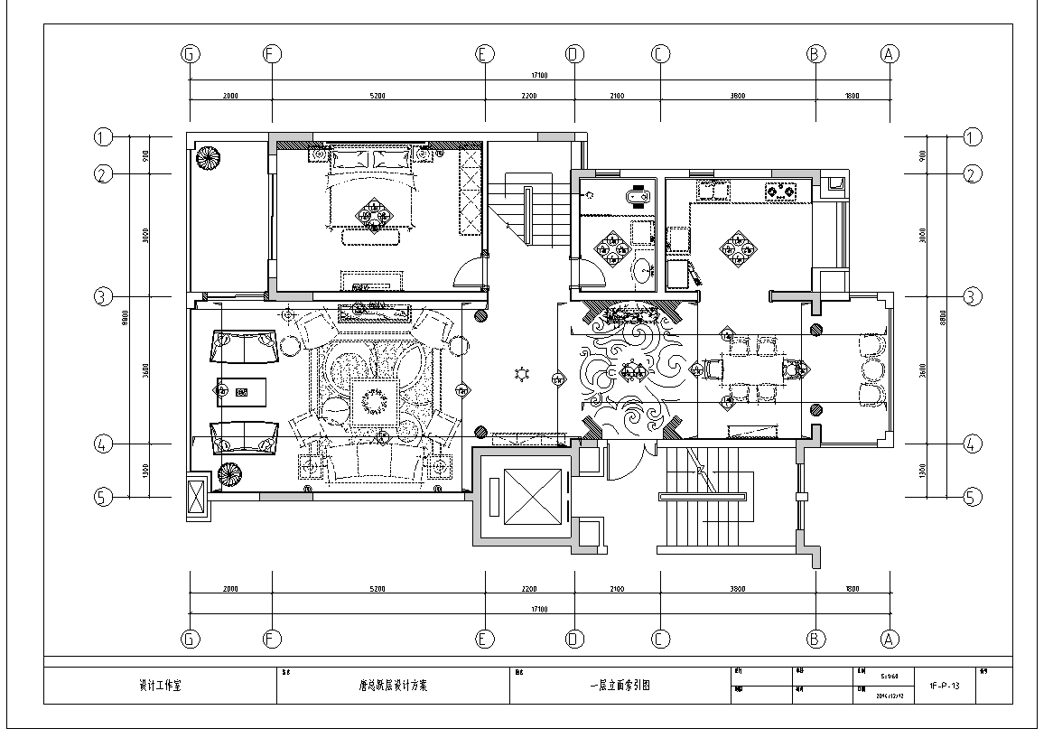 欧式低调奢华跃层别墅施工图及效果图cad施工图下载【ID:161785143】