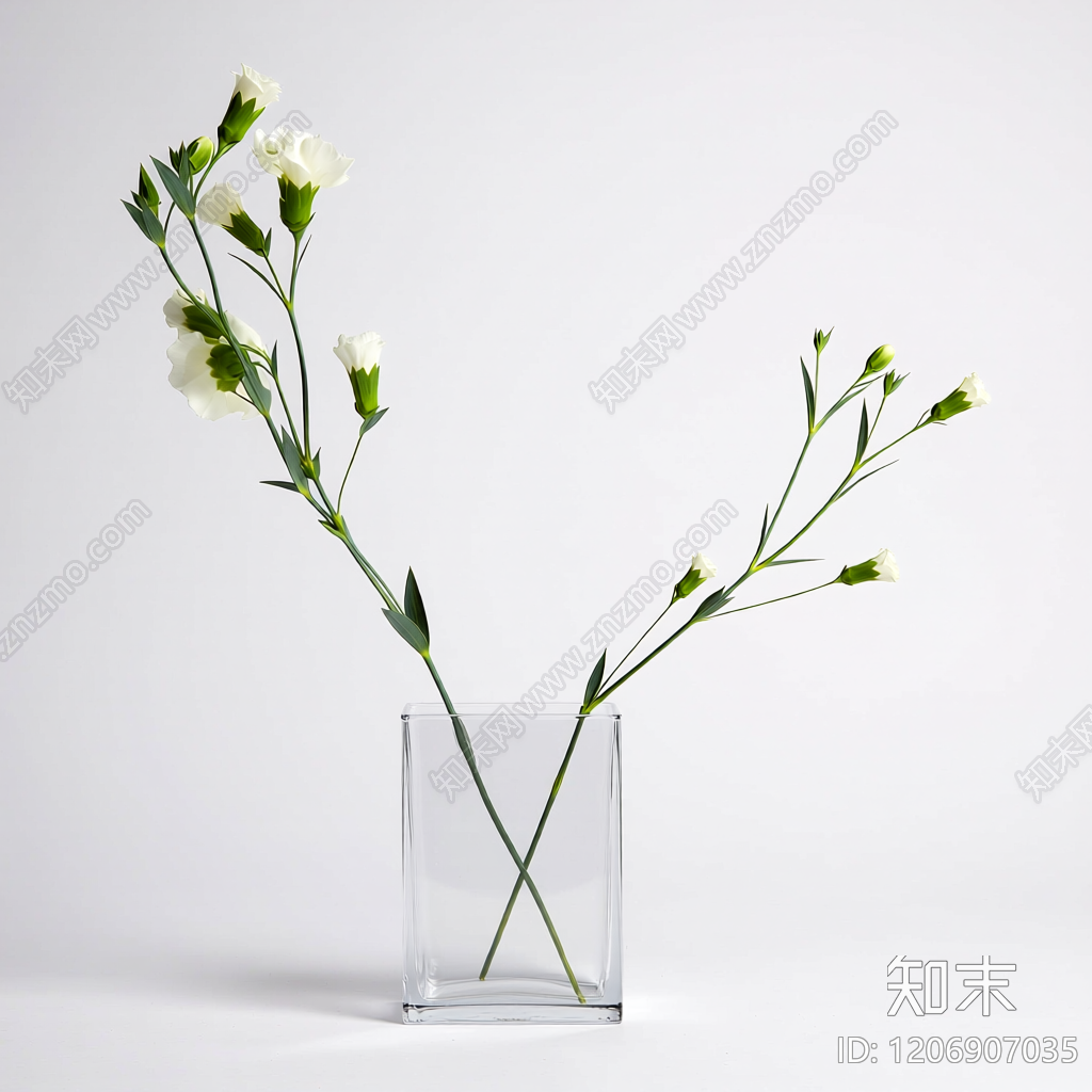 花瓶插花装饰3D模型下载【ID:1206907035】