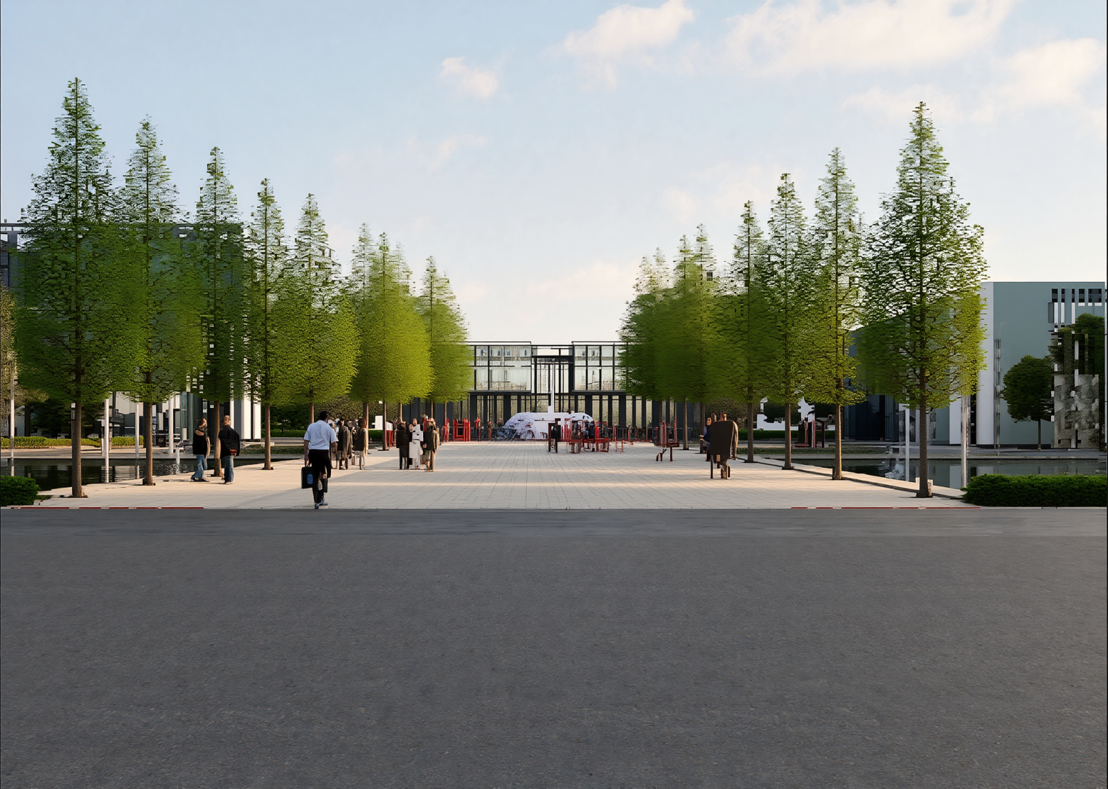 现代入口广场3D模型下载【ID:1214760386】