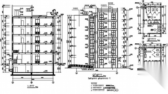 某五层底商办公楼建筑施工图施工图下载【ID:151402126】