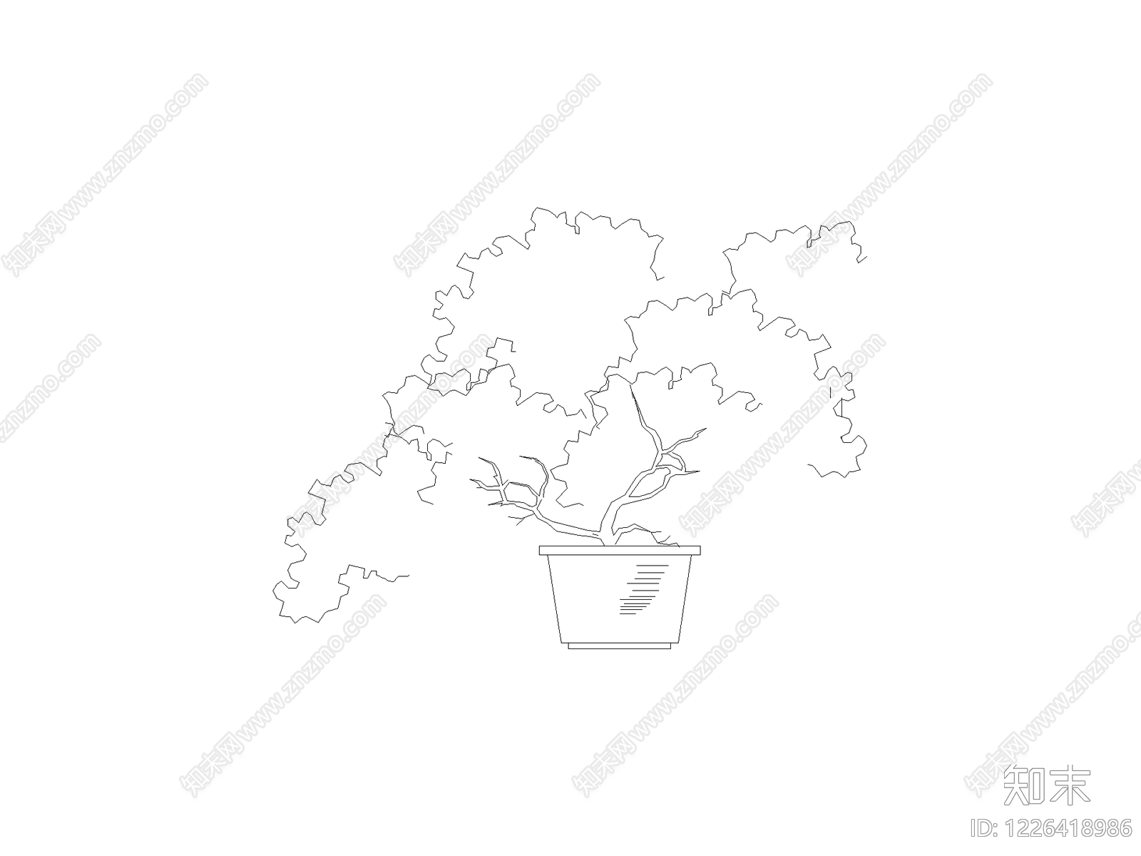 灌木种植cad施工图下载【ID:1226418986】