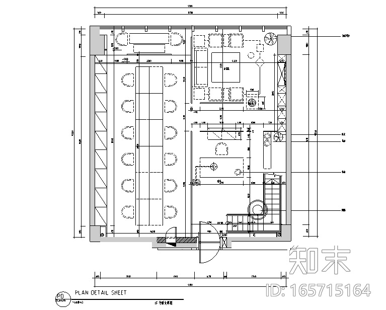 [新疆]300㎡东方极简中式风办公空间设计施工图（附效...施工图下载【ID:165715164】