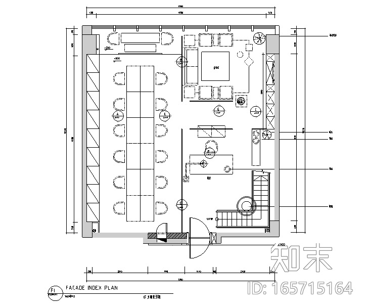 [新疆]300㎡东方极简中式风办公空间设计施工图（附效...施工图下载【ID:165715164】