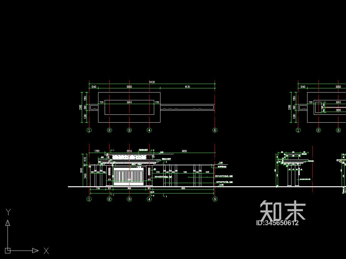 cad别墅挺远大门做法详图cad施工图下载【ID:345650612】