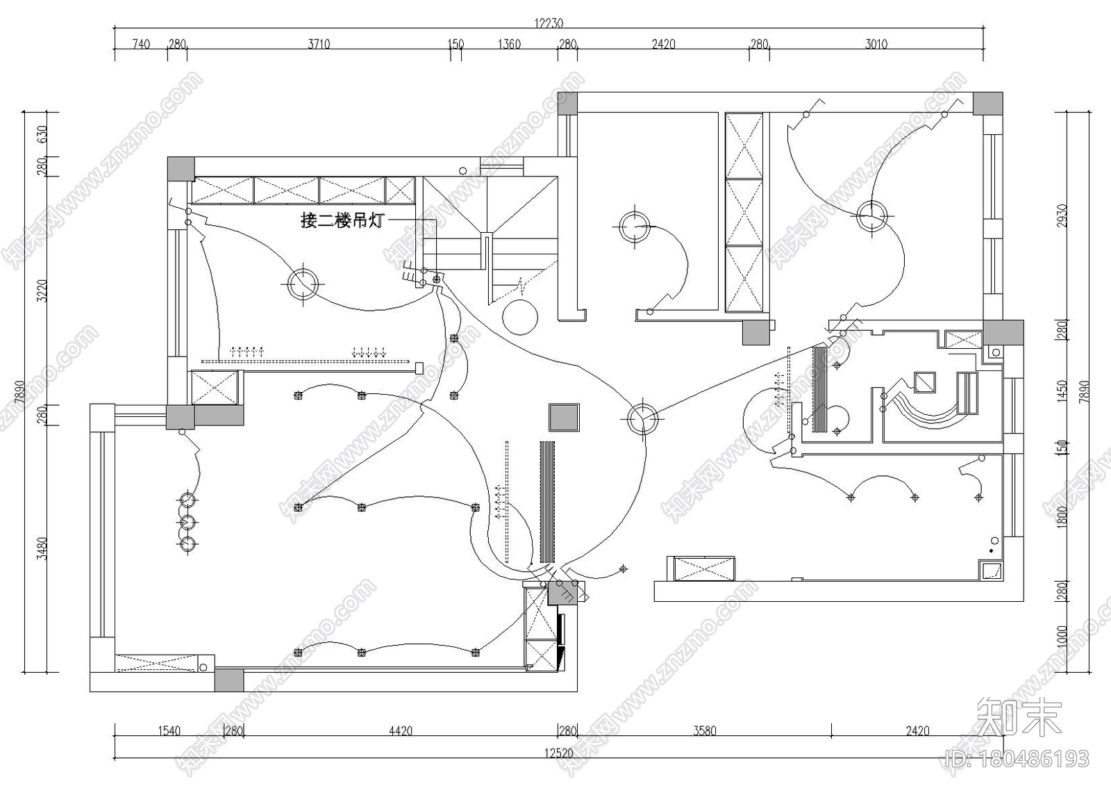 [杭州]江南名楼样板间装饰施工图+实景拍摄cad施工图下载【ID:180486193】