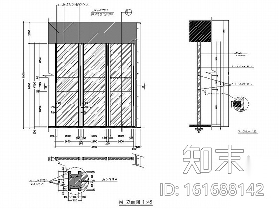 [广东]韩国家具展厅室内装修施工图施工图下载【ID:161688142】