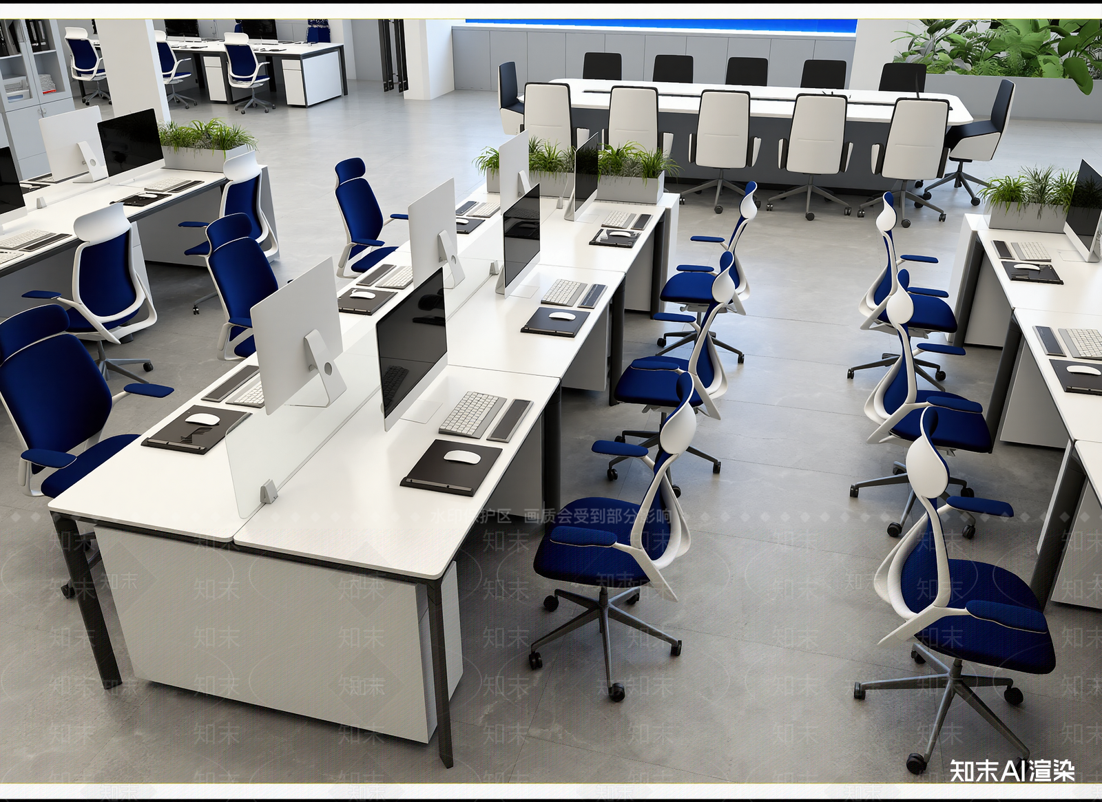 现代办公区3D模型下载【ID:1214794216】