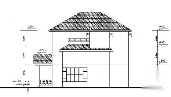 某三层小别墅建筑方案图cad施工图下载【ID:149923131】