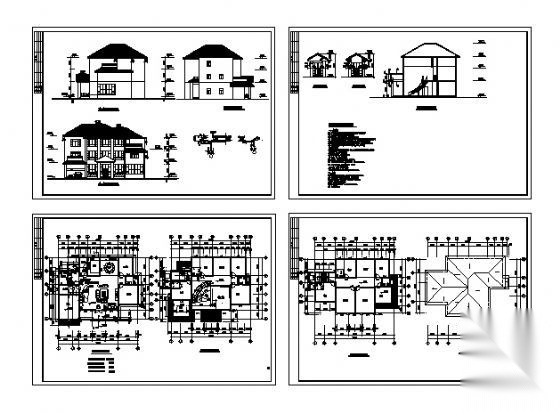 某三层小别墅建筑方案图cad施工图下载【ID:149923131】