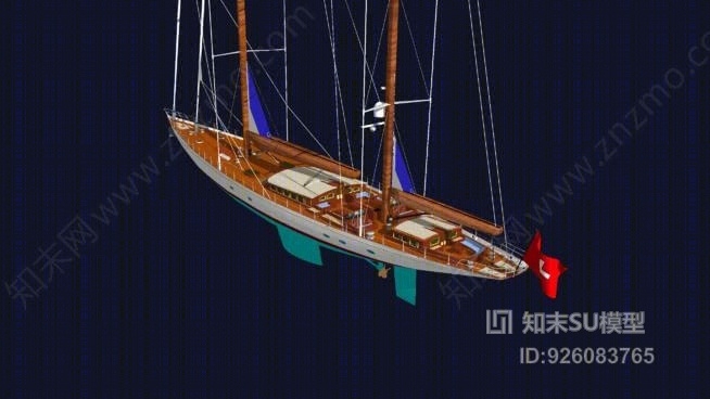 巨型游艇帆船02ASU模型下载【ID:926083765】