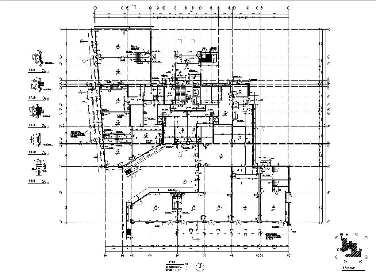 [宁夏]33层塔式剪力墙结构商住楼建筑施工图cad施工图下载【ID:149875169】