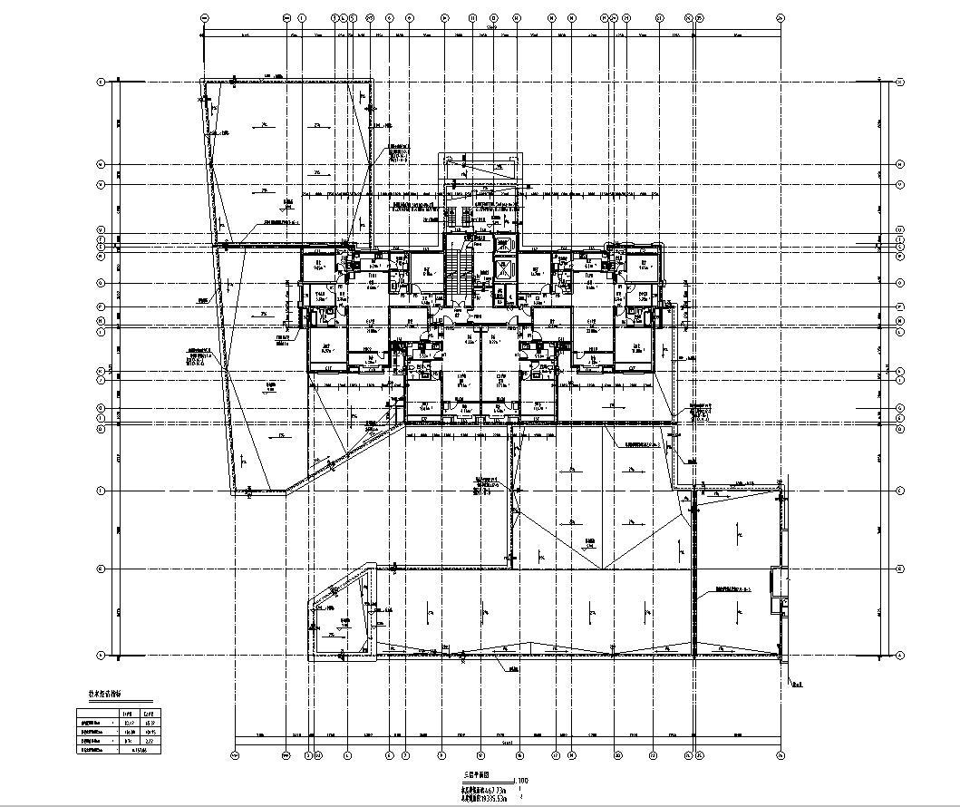 [宁夏]33层塔式剪力墙结构商住楼建筑施工图cad施工图下载【ID:149875169】