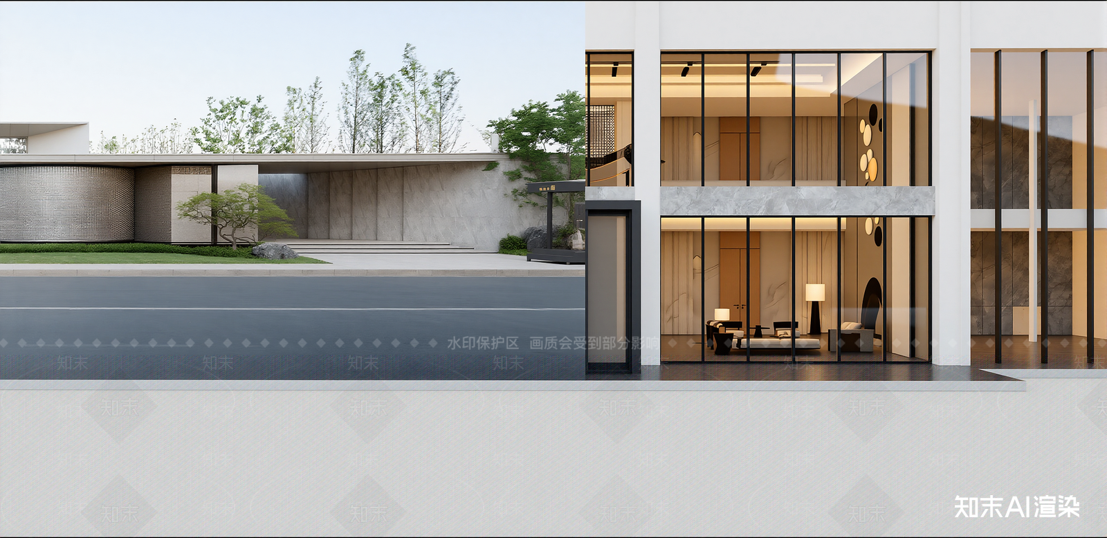 现代酒店大堂SU模型下载【ID:1216065271】