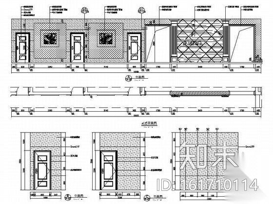 [河南]某高档小区售楼部室内装修施工图（含效果）cad施工图下载【ID:161710114】