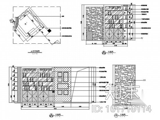 [河南]某高档小区售楼部室内装修施工图（含效果）cad施工图下载【ID:161710114】