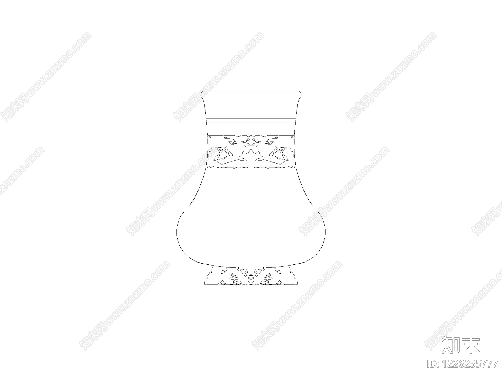 陈设类立面挂画cad施工图下载【ID:1226255777】