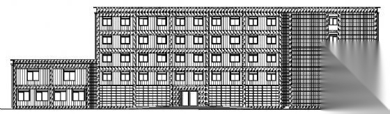 秦皇岛某五层框架结构旅馆建筑施工图cad施工图下载【ID:151531151】