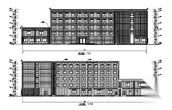 秦皇岛某五层框架结构旅馆建筑施工图cad施工图下载【ID:151531151】