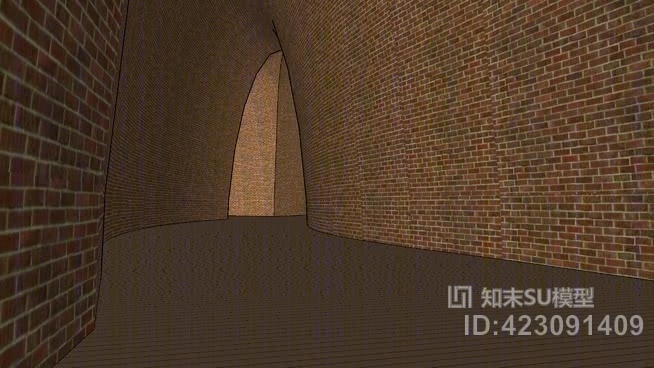 （2）砖瓦通道SU模型下载【ID:423091409】